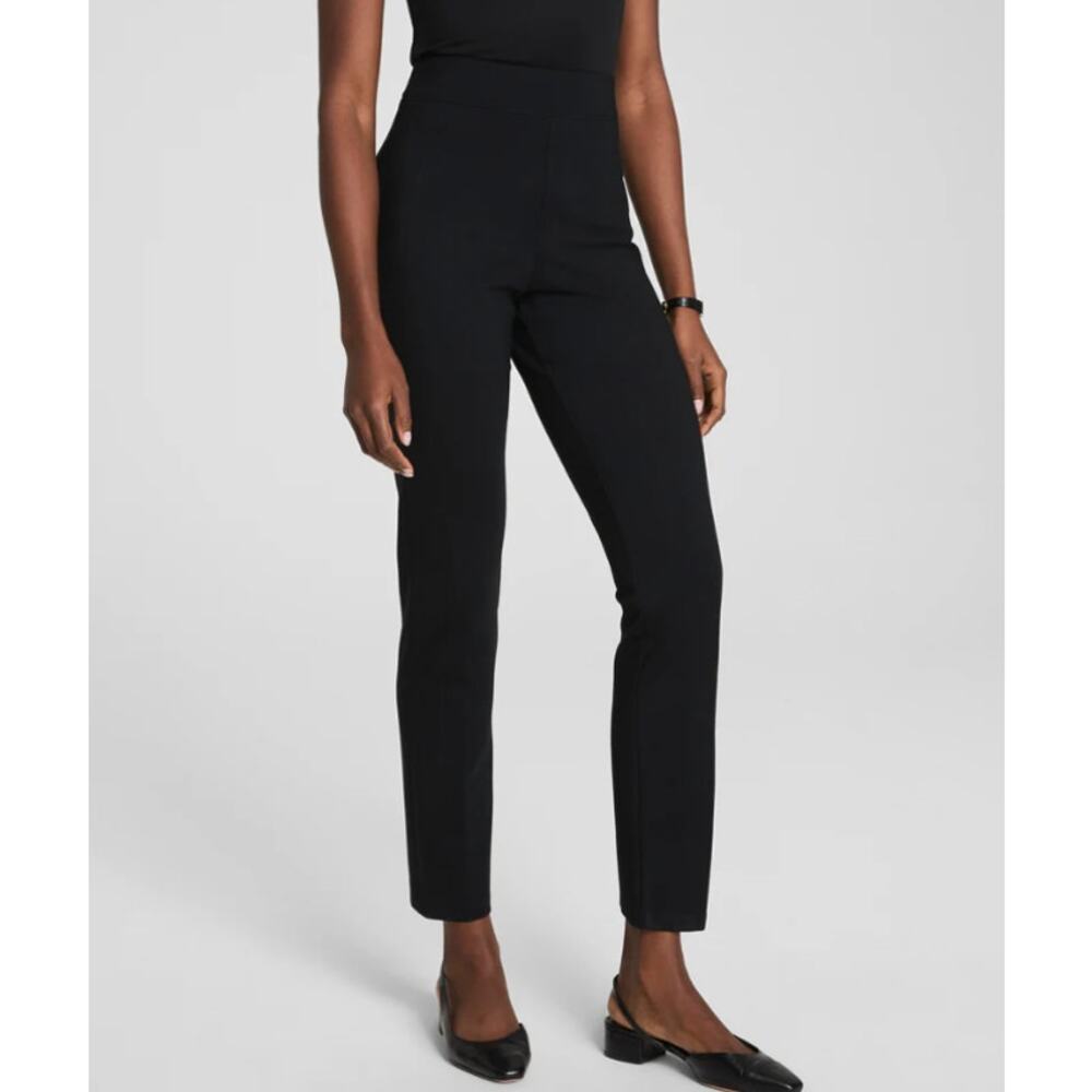 NWT Spanx Ponte Slim Straight Pants Black 3X Tall